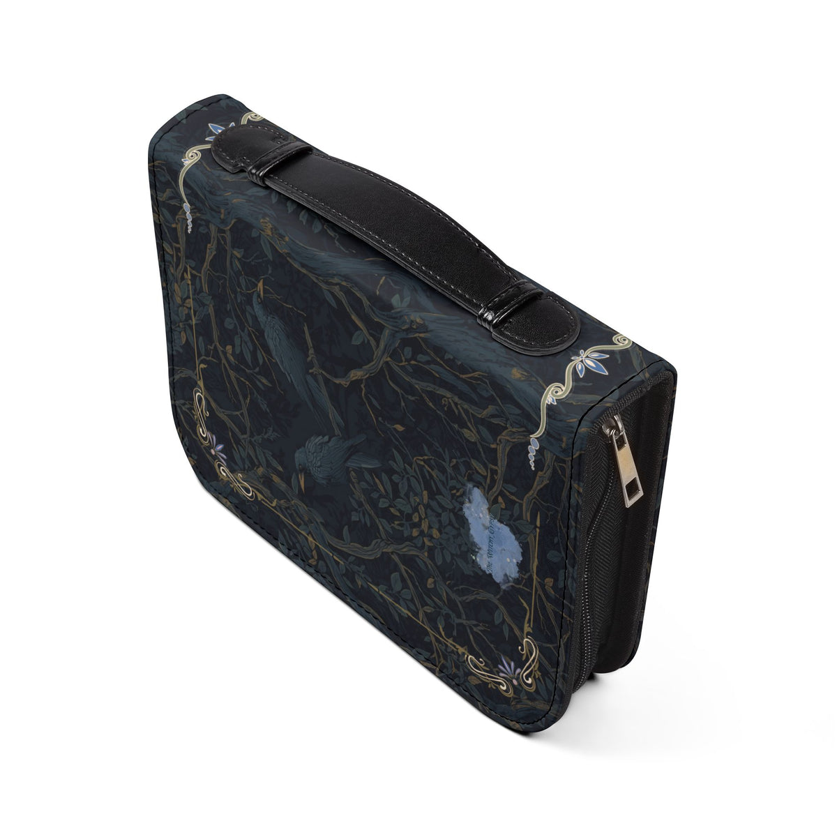 Spell Book Raven Zippered Bible Cover — Gothic Book Protector
