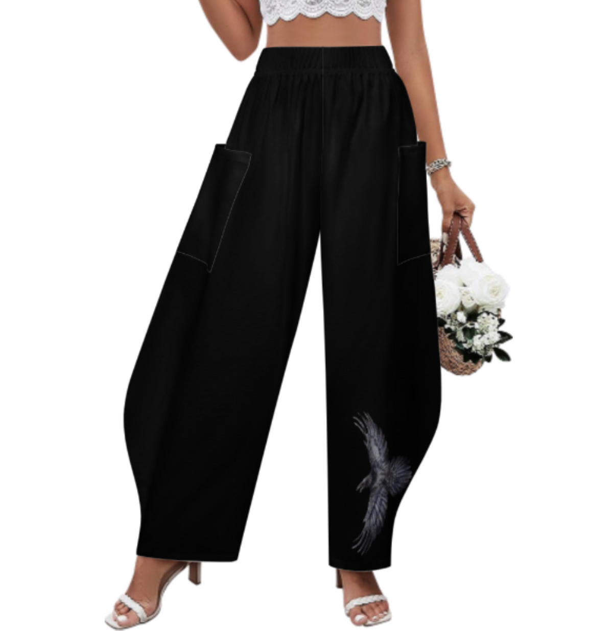 Corporate Goth Apparel, High Waist & Wide Leg pants