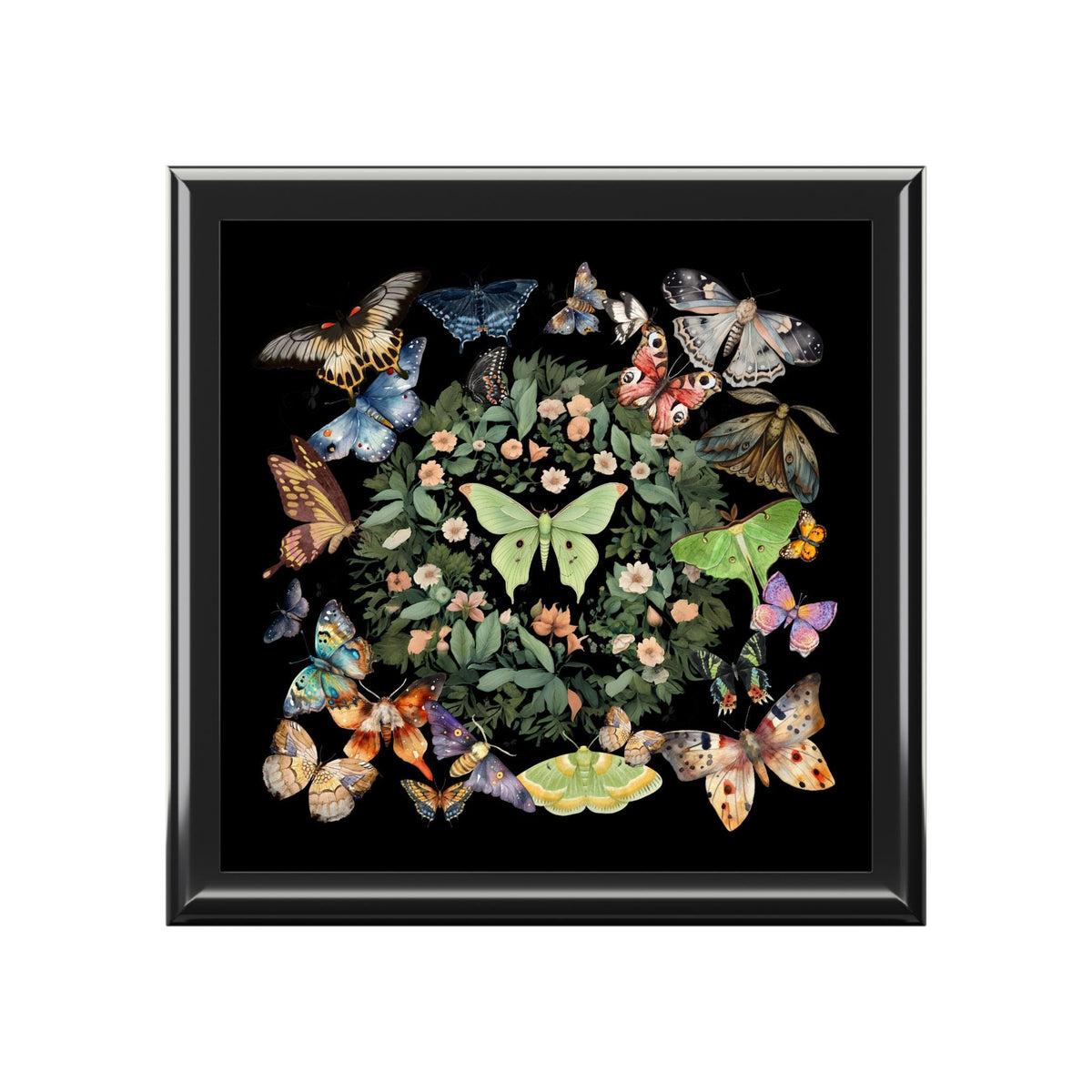 Luna Moth Jewelry Box: Witchcore Decorative Keepsake Storage