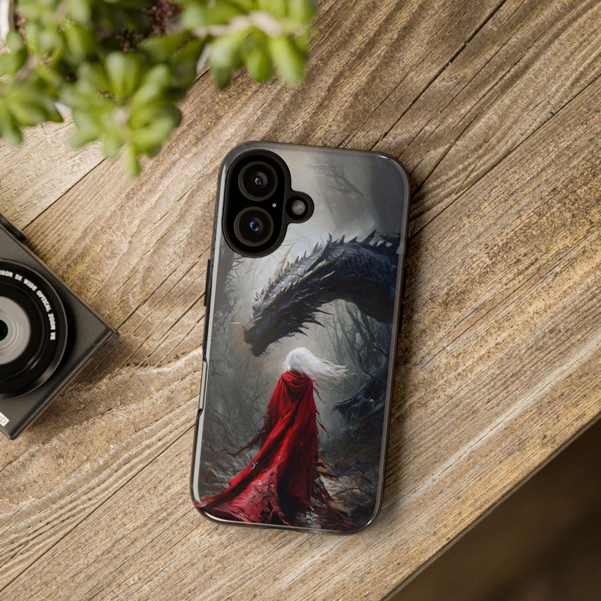 ACOTAR Dragon iPhone Tough Case: Sarah J Maas Inspired Fantasy Art Phone Cover
