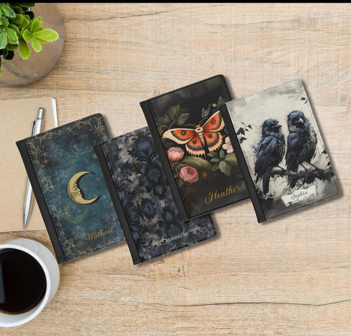 Witchy Travel Lover Gift Luna Moth Passport Holder Dark Aesthetic Travel Accessories Gothic Cover Dark Academia Whimsi Goth Travel Wallet