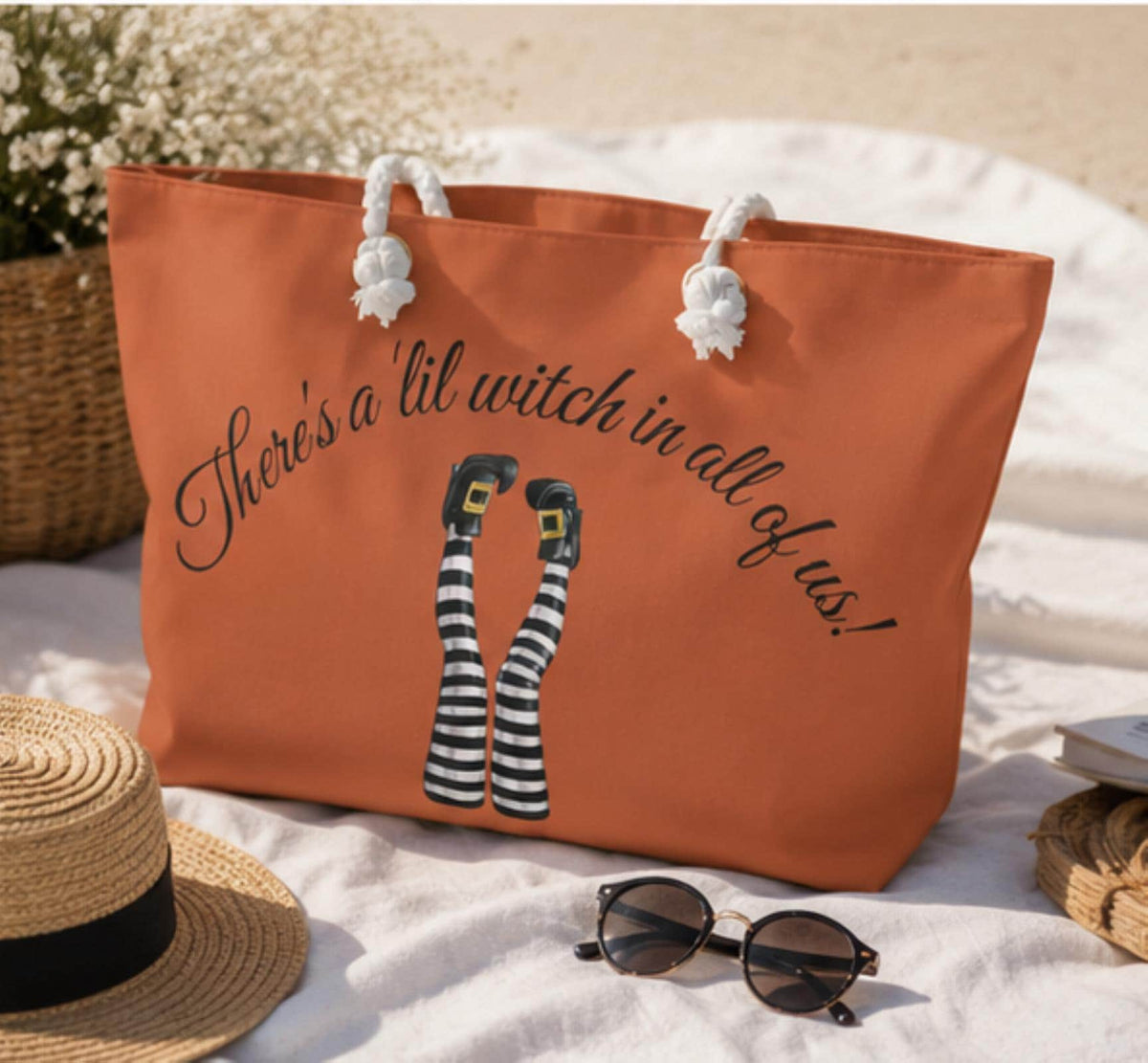 Girl Gone Mild Witchy Weekender Bag Personalized Sister & Bestie Birthday Boho Travel Satchel with Mystical Name Design Tote for Salem Trip