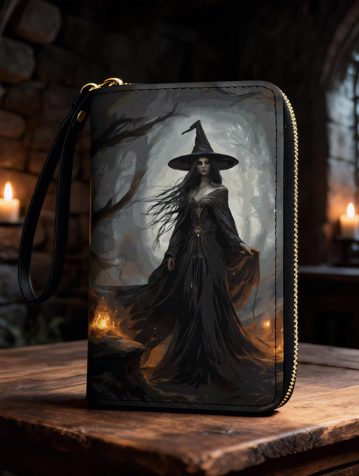 Girly Halloween Sanderson Sisters Witch Wallet with Wristlet Strap Witchy Christmas Witchcore Bookish Things Practical Magic Witch Essential