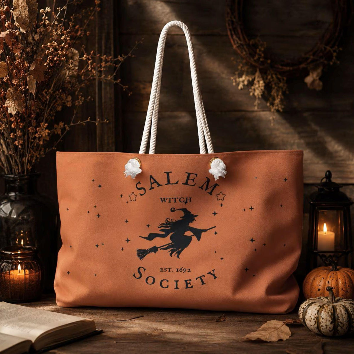 Salem Witchy Girls Gone Mild Slumber Party Personalized Weekender Bag Mystical Travel Duffel for Mom Practical Magic Enthusiast Travel Purse