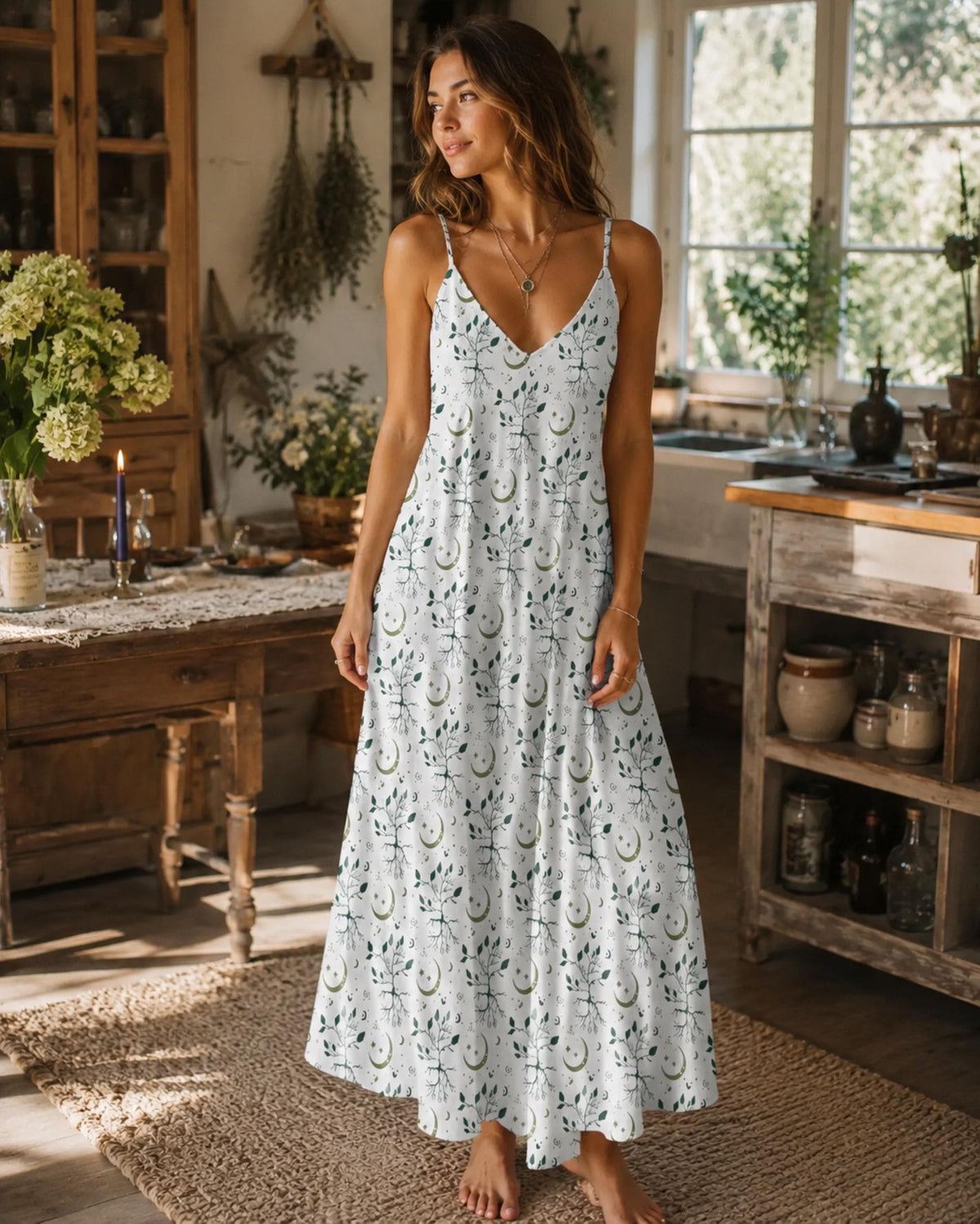 Witchy Boho Style Practical Magic Inspired Lily of the Valley Celestial Vintage Outfit Witchcore Clothing Witch Aesthetic Floral Kimono