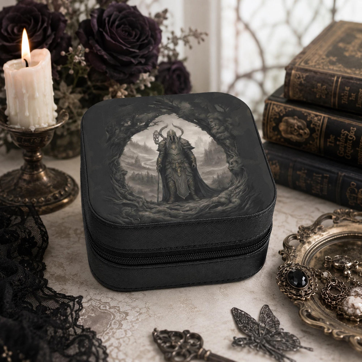 Elden Ring Gamer Gift for Teen Dark Lord Video Game Merch for the Holidays Gothic Stash Box Dark Academia Portable Jewelry Pagan Keepsake