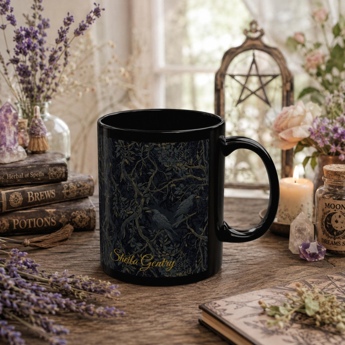Coworker Gift Idea for Halloween Party Favor William Morris Inspired Crow Edgar Allan Poe Enthusiast Dark Raven Witchy Gift Booknook Decor
