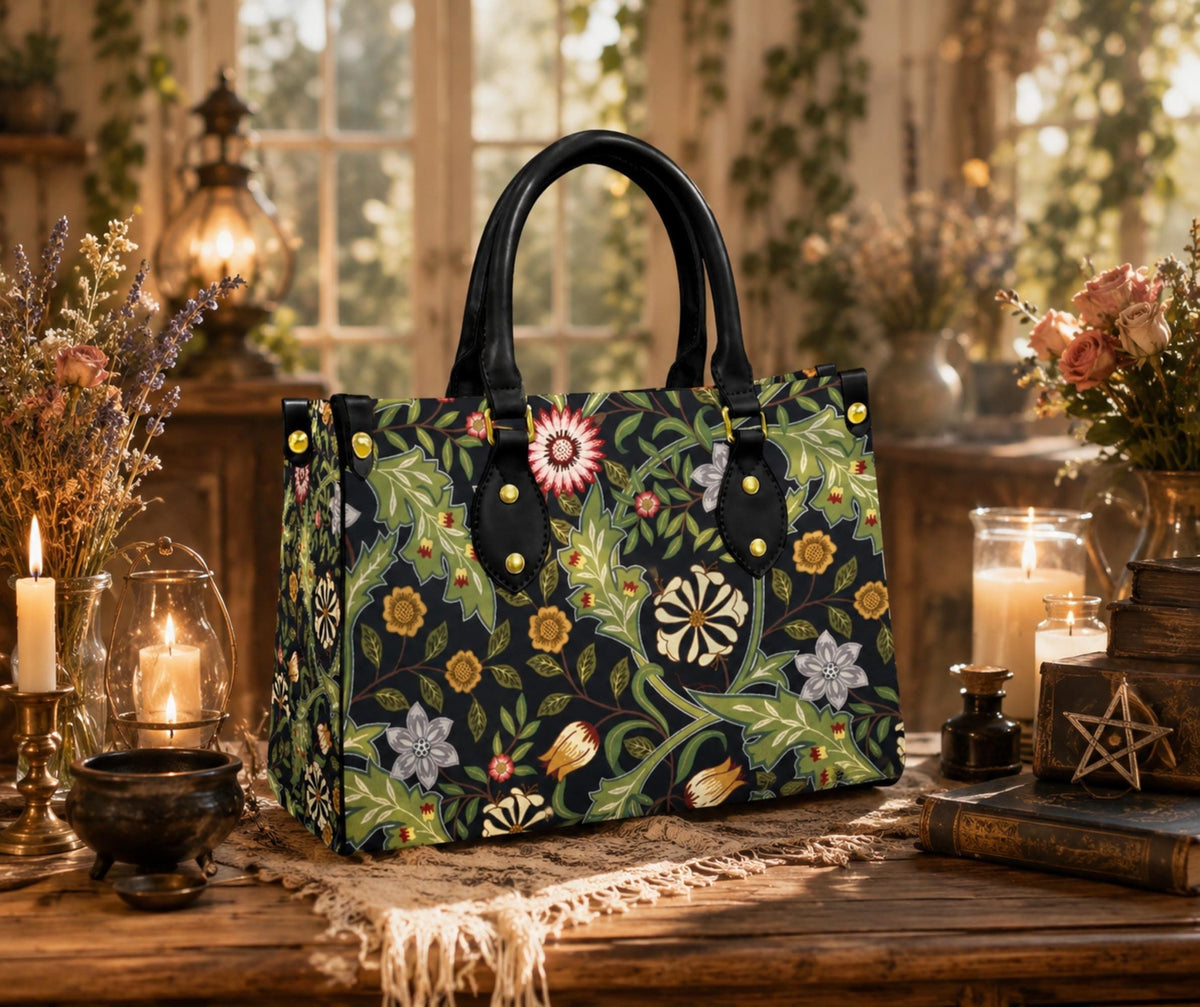 Autumn Host Gift William Morris Print Floral Tote Bag Great Gift Idea for Witchy Bestie Birthday Gift Cottagecore Accessory for the Holidays