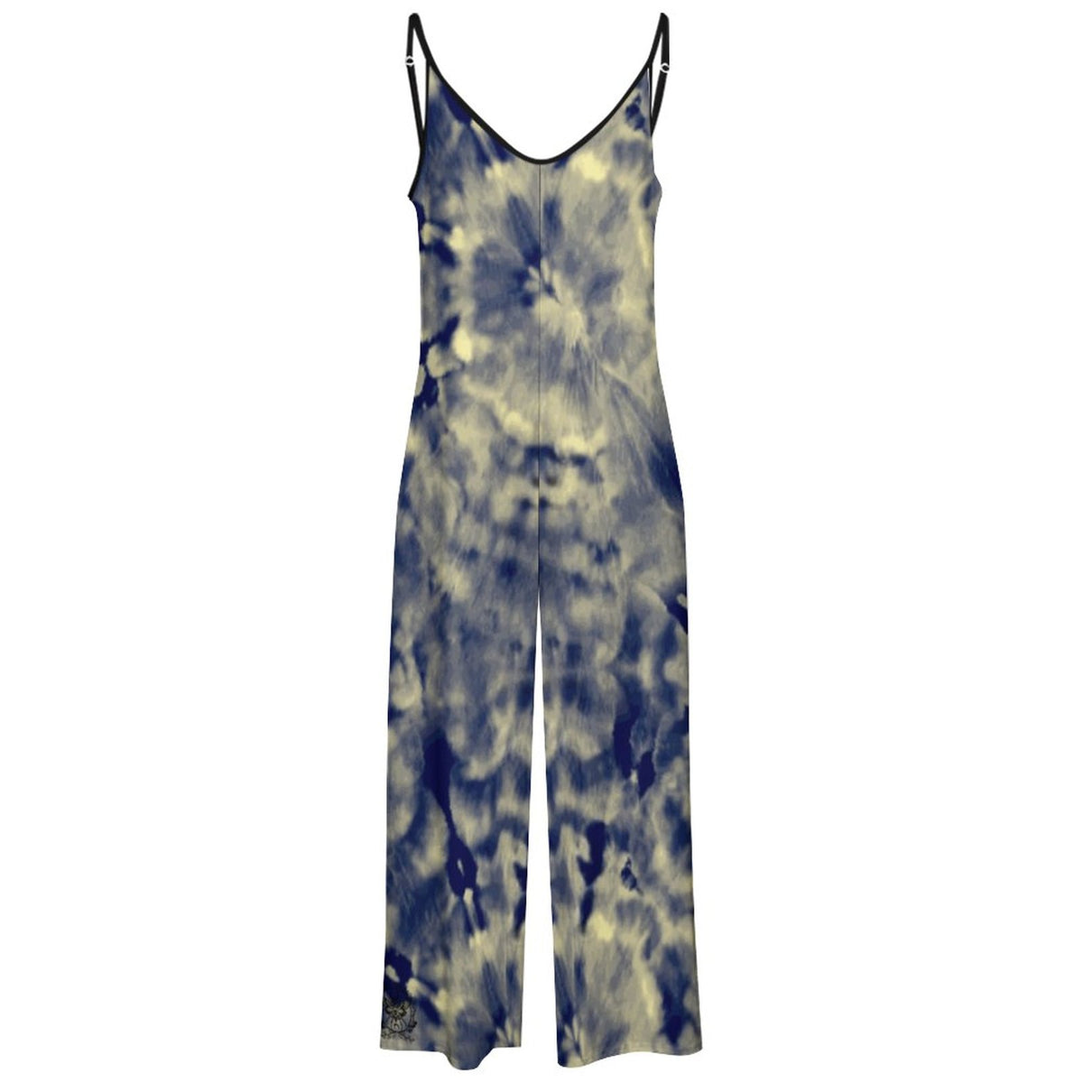 Navy Tie Die Suspender Jumpsuit, festival outfit tiedye fairycore boho Clothing