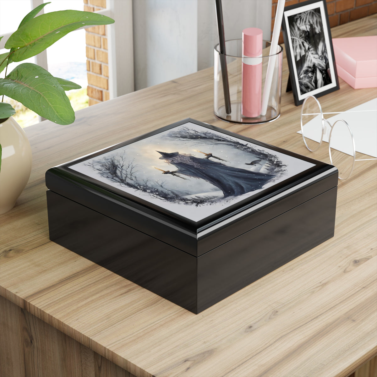 Winter Witch Keepsake Box: Whimsical Woodland Stash Box