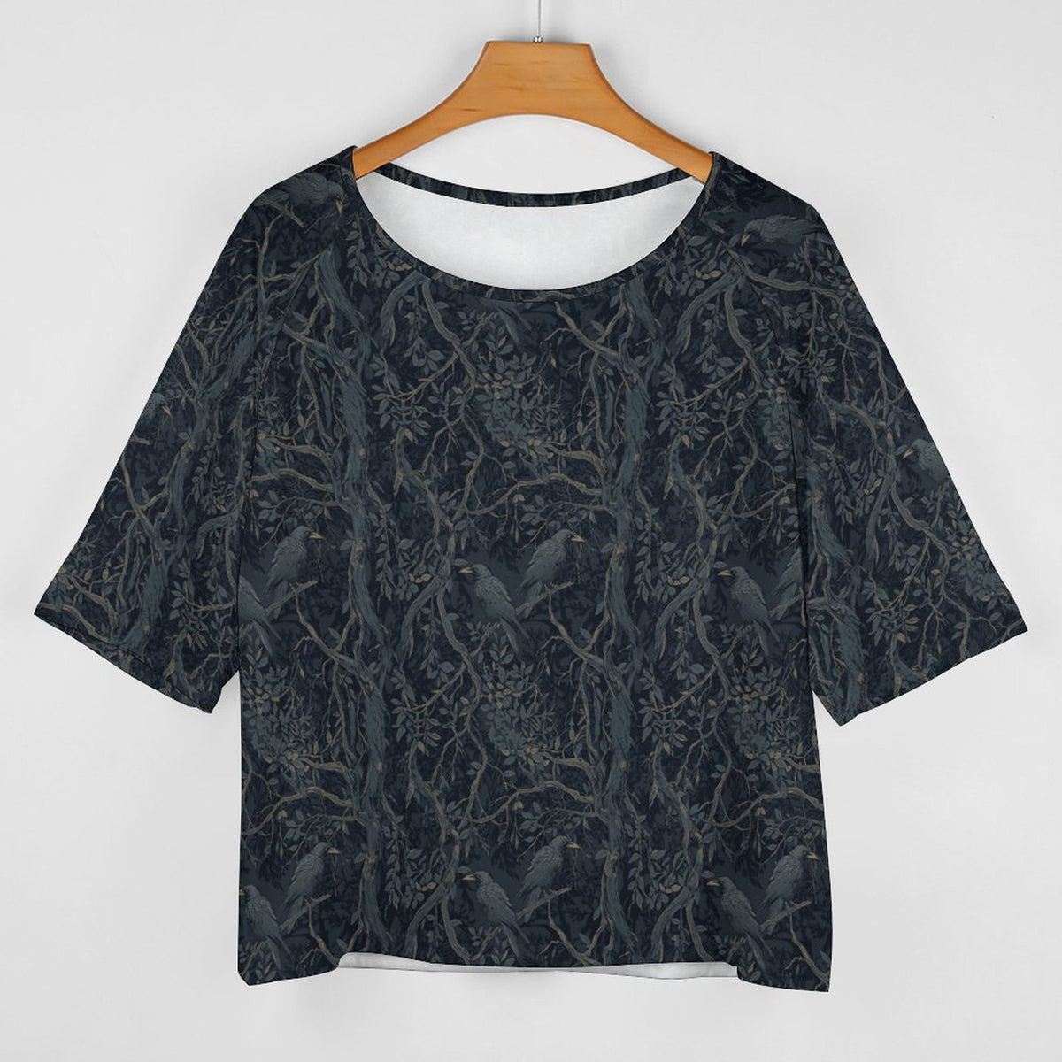 180gsm Women’s Off the Shoulder Half-Sleeve T-shirt BAT (All-Over Printing)