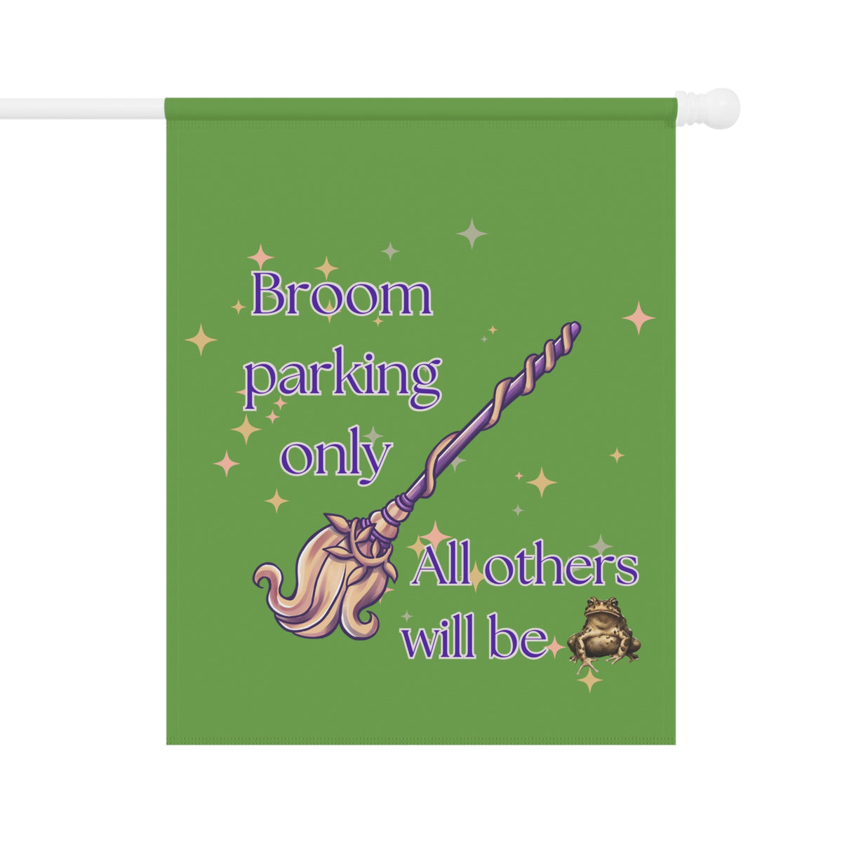 Broom Parking Only Garden & House Banner