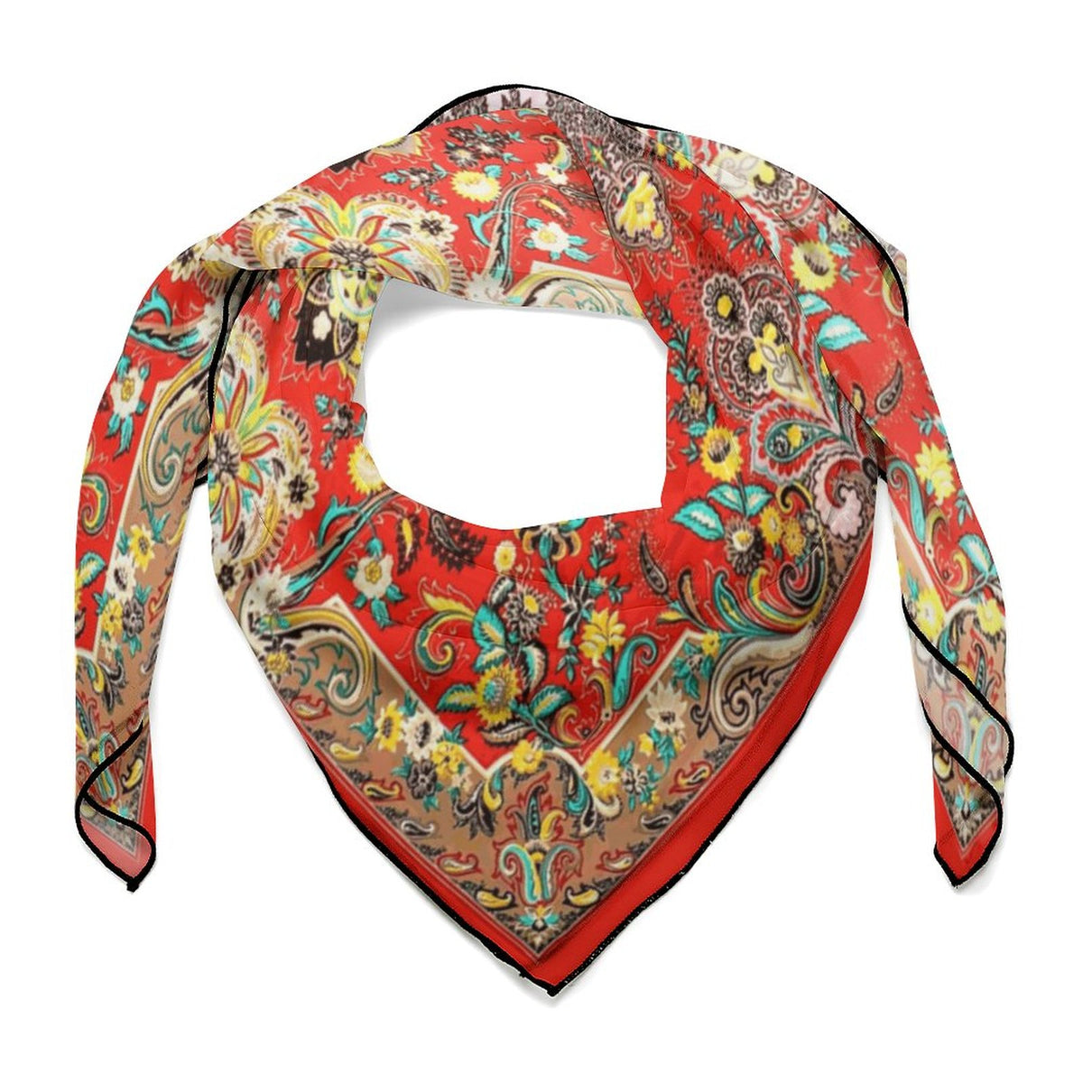 Paisley in Red Women's Scarf, a fabulous explosion of multicolored fun pattern!
