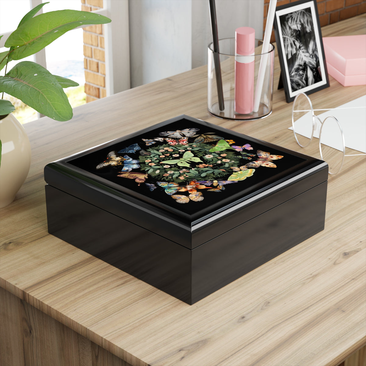 Luna Moth Jewelry Box: Witchcore Decorative Keepsake Storage