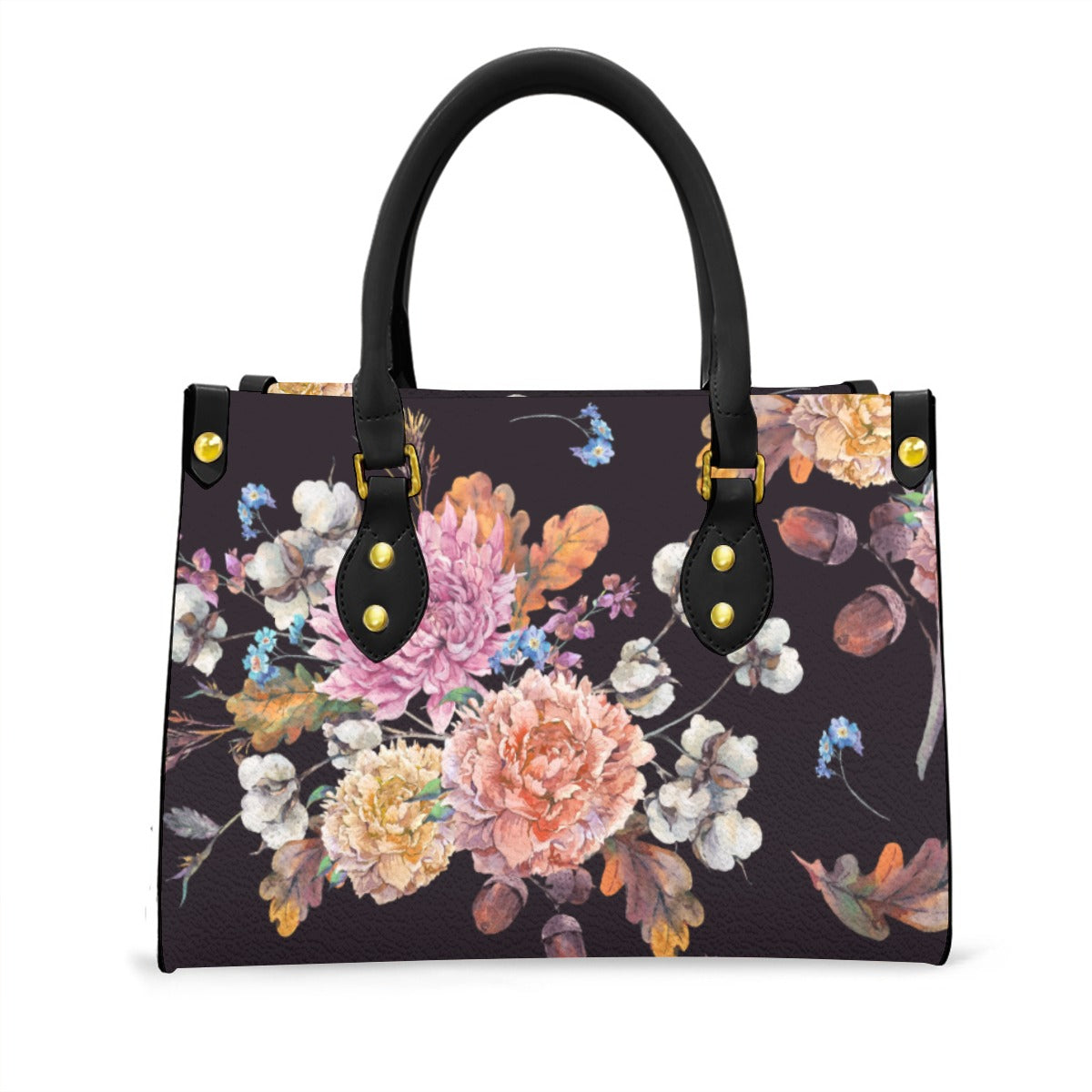 William Morris Inspired Oak Leaf Tote Bag - Vintage Floral Print Purse