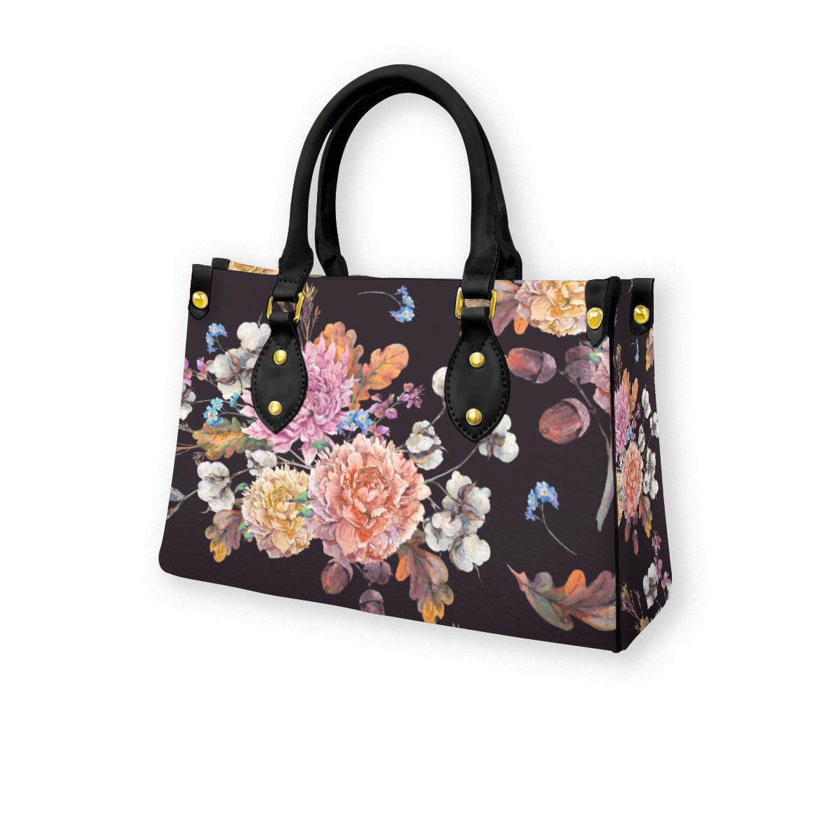 William Morris Inspired Oak Leaf Tote Bag - Vintage Floral Print Purse