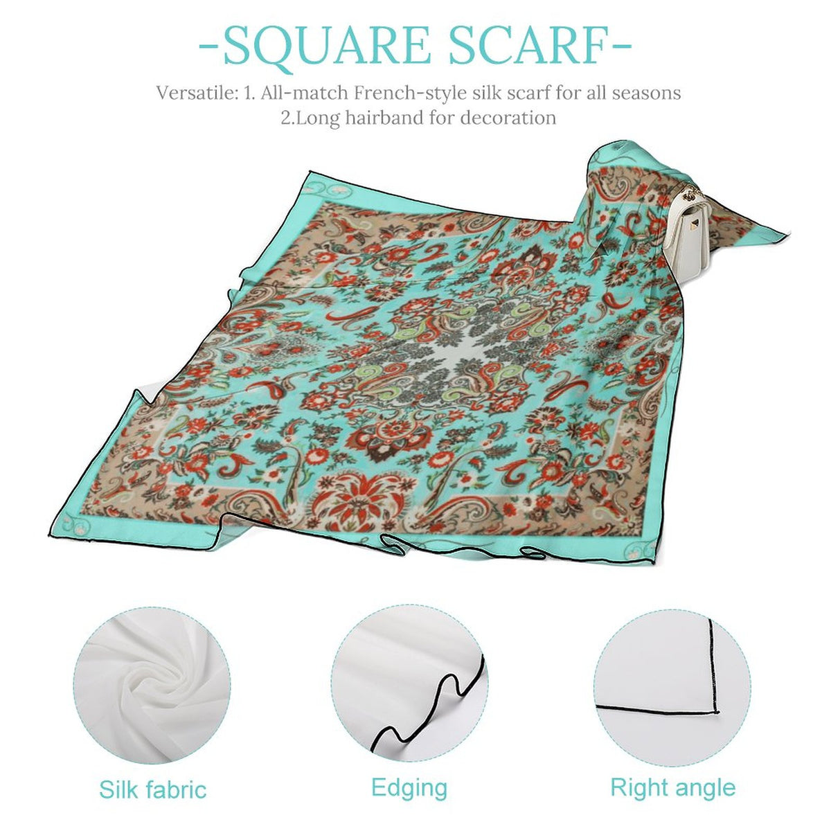 Turquoise in Paisley Scarf, a fabulous explosion of multicolored fun pattern!