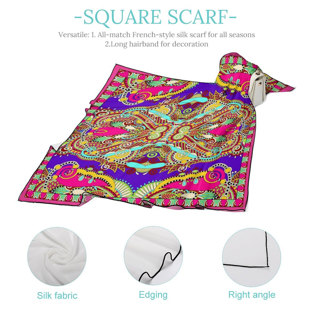Hot Pink Women's Bohemian Scarf, a fabulous explosion of multicolored fun pattern!