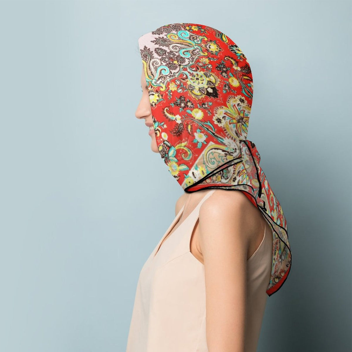 Paisley in Red Women's Scarf, a fabulous explosion of multicolored fun pattern!