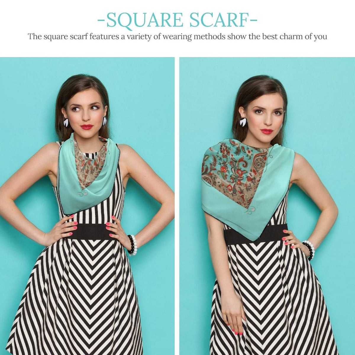 Turquoise in Paisley Scarf, a fabulous explosion of multicolored fun pattern!