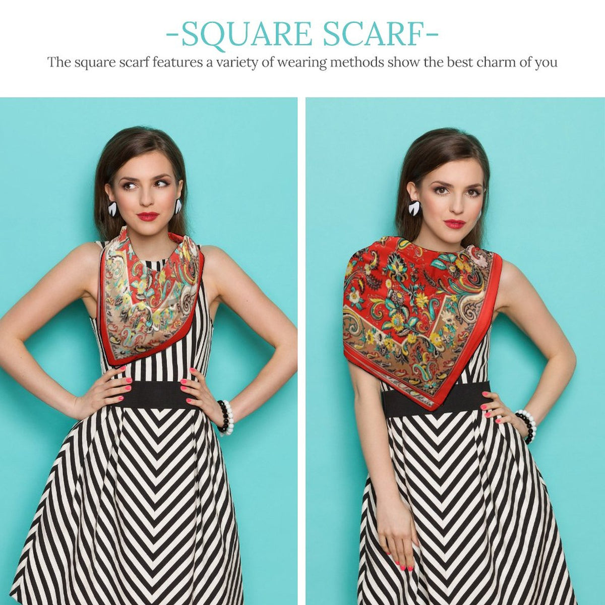 Paisley in Red Women's Scarf, a fabulous explosion of multicolored fun pattern!