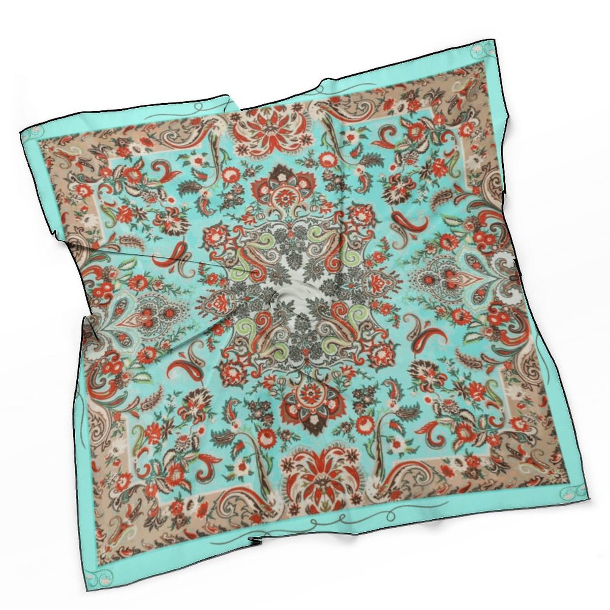 Turquoise in Paisley Scarf, a fabulous explosion of multicolored fun pattern!
