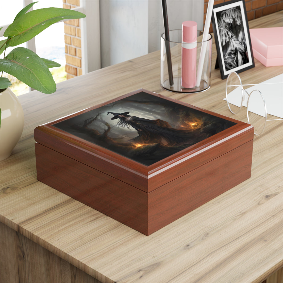 Witch Jewelry Box Magic Storage Case - Witchy Accessories Wiccan Trinket Holder