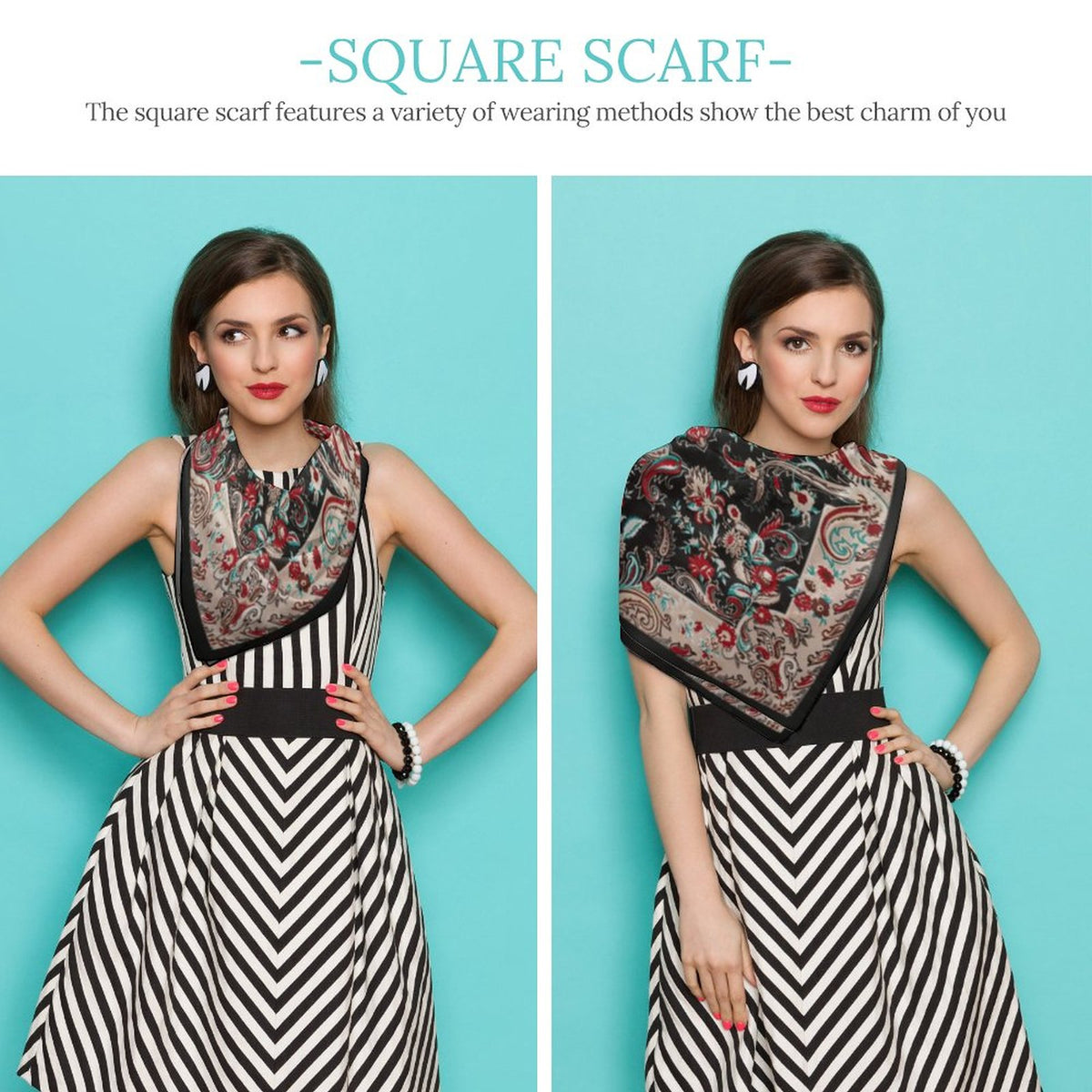 Paisley in Black Women's Scarf, a fabulous explosion of multicolored fun pattern!