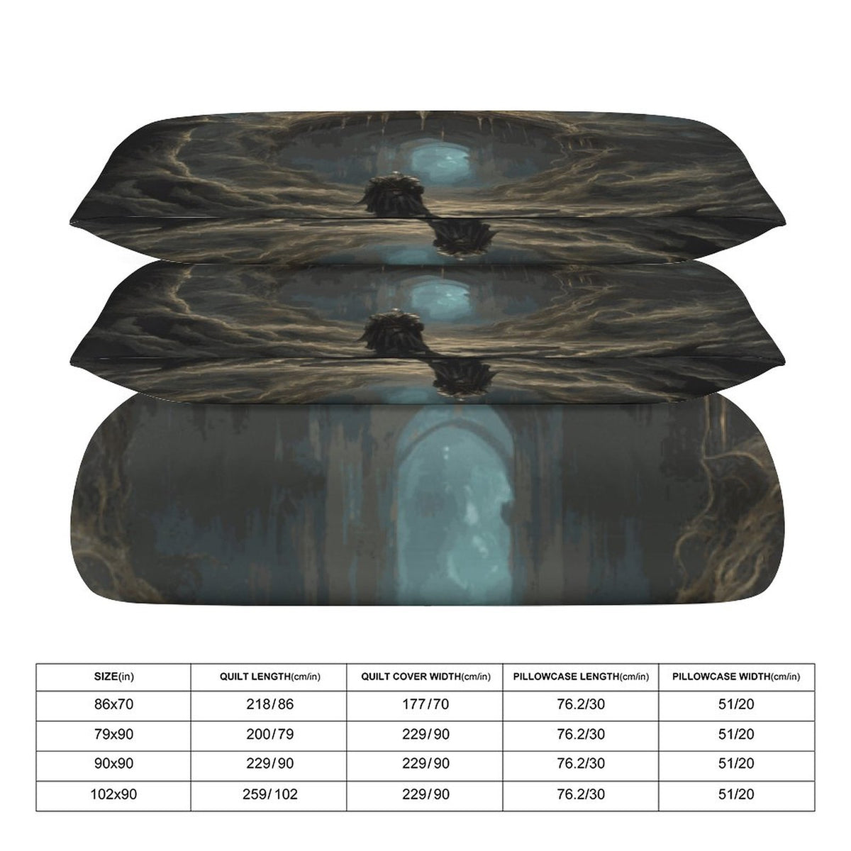 Elden Ring Warrior 3-Piece Bedding Set- Full, gaming gift, Gamer merch