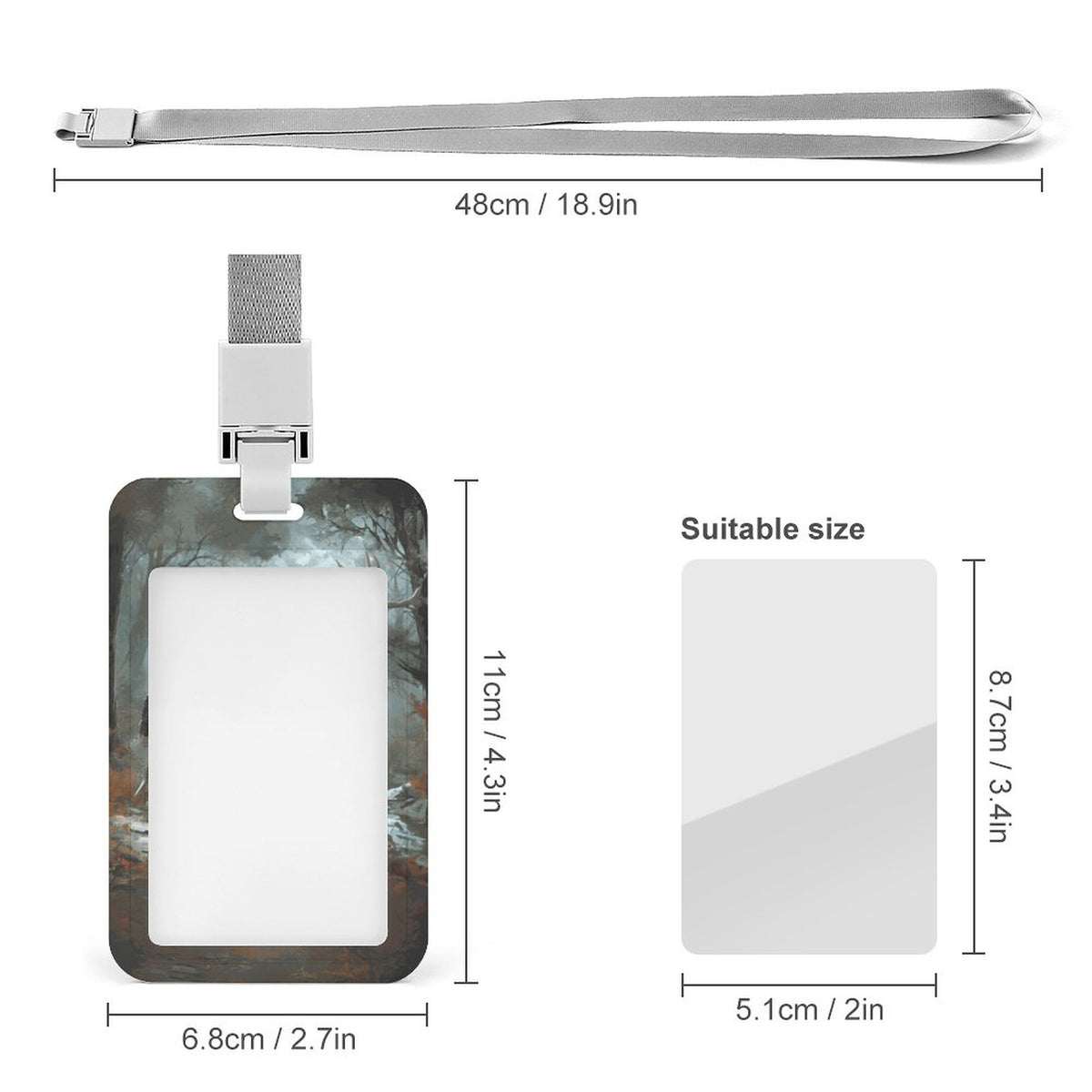 Aelin and Stag Vertical ID Badge Holder