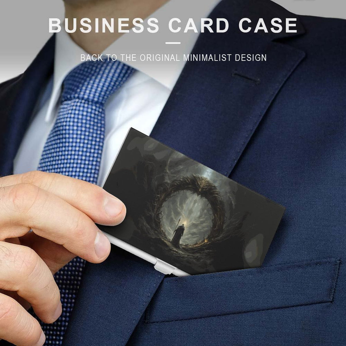 Age of Sigmor Business Card Holder, Fantasy Gamer merch, The essence of Sephiroth, Dark Souls, Gothic gamer merch for the Holidays!