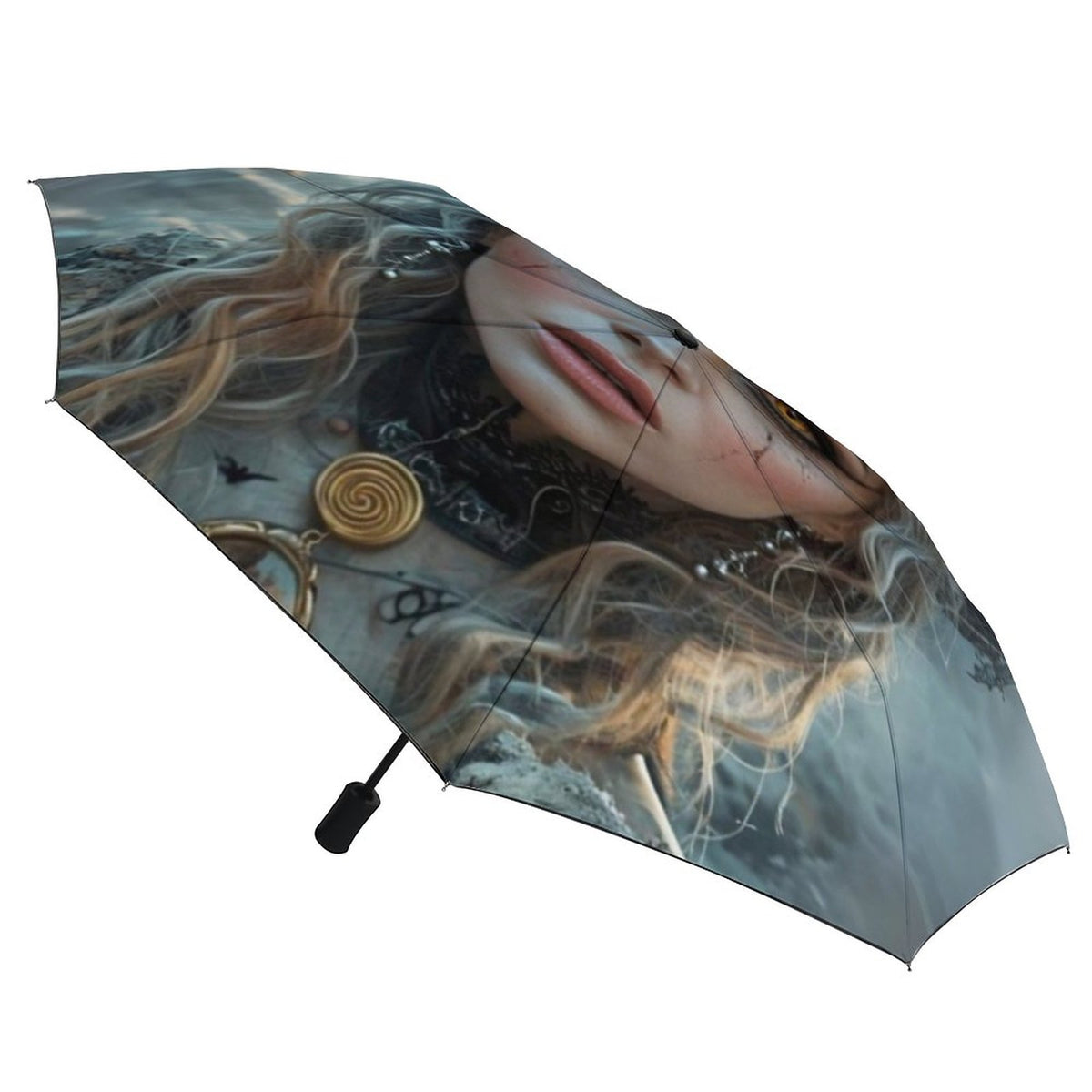 White Witch Auto Umbrella, witch essentials, stay spooky, girly halloween, witchcore decor