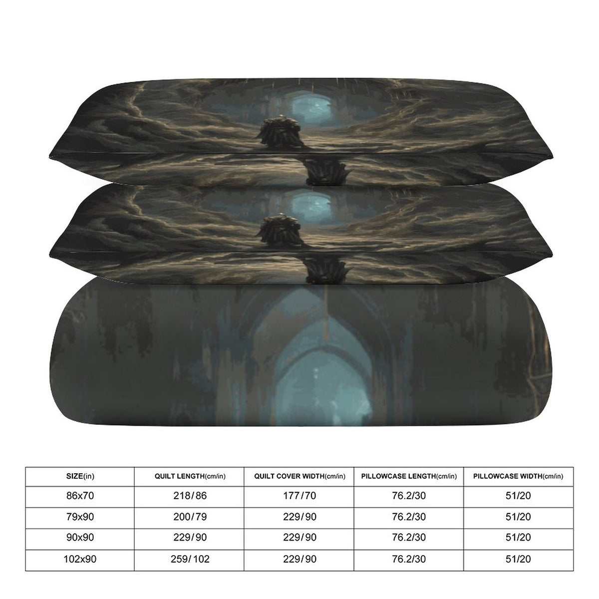 Elden Ring Warrior 3-Piece Bedding Set- Queen, gaming gift, goblincore decor