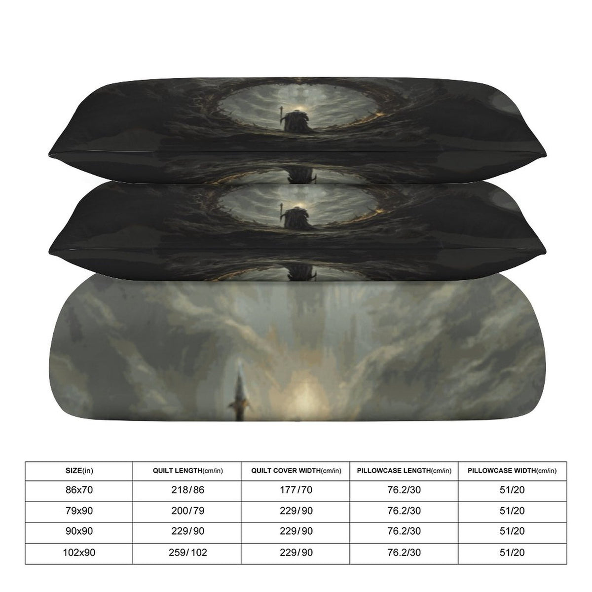 Age of Sigmor Bedding 3-Piece Bedding Set, Fantasy Gamer merch