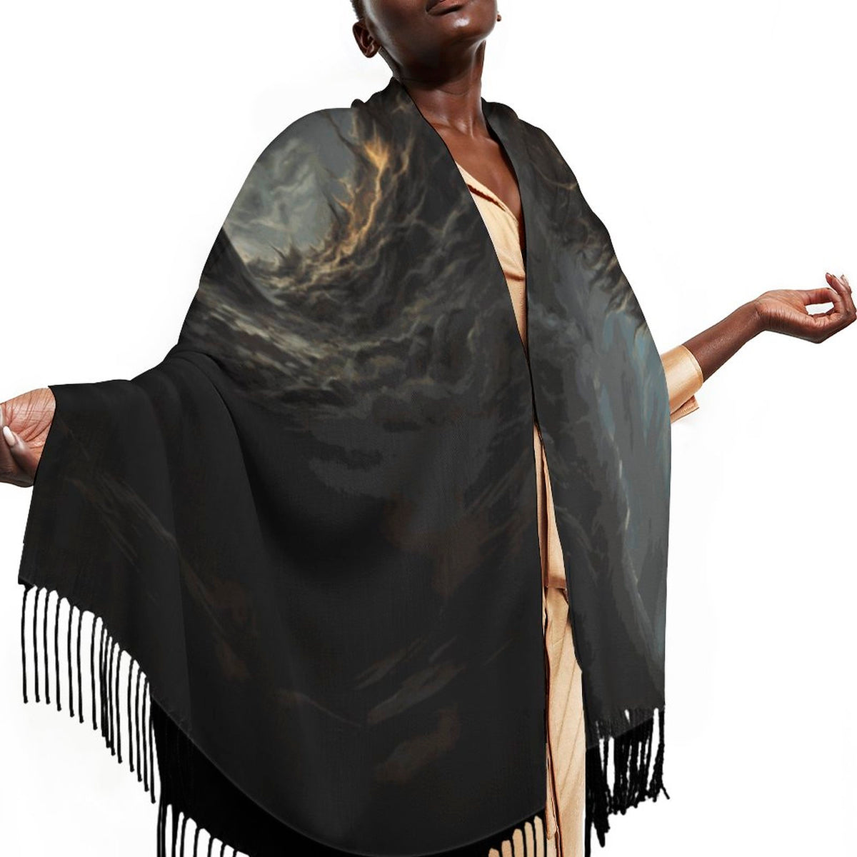 Age of Sigmor Tassel Scarf, Fantasy Gamer Scarf the essence of Sephiroth