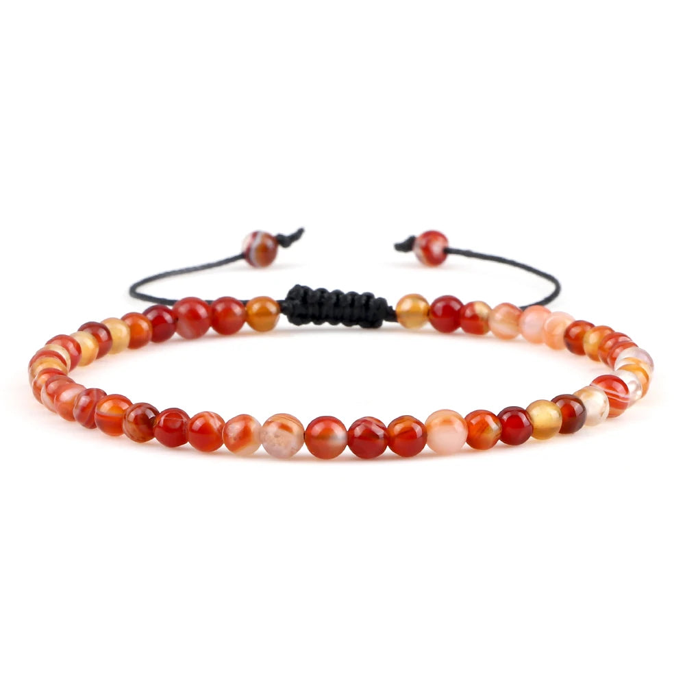 Natural Stone Agate &amp; Onyx Beaded Bracelets