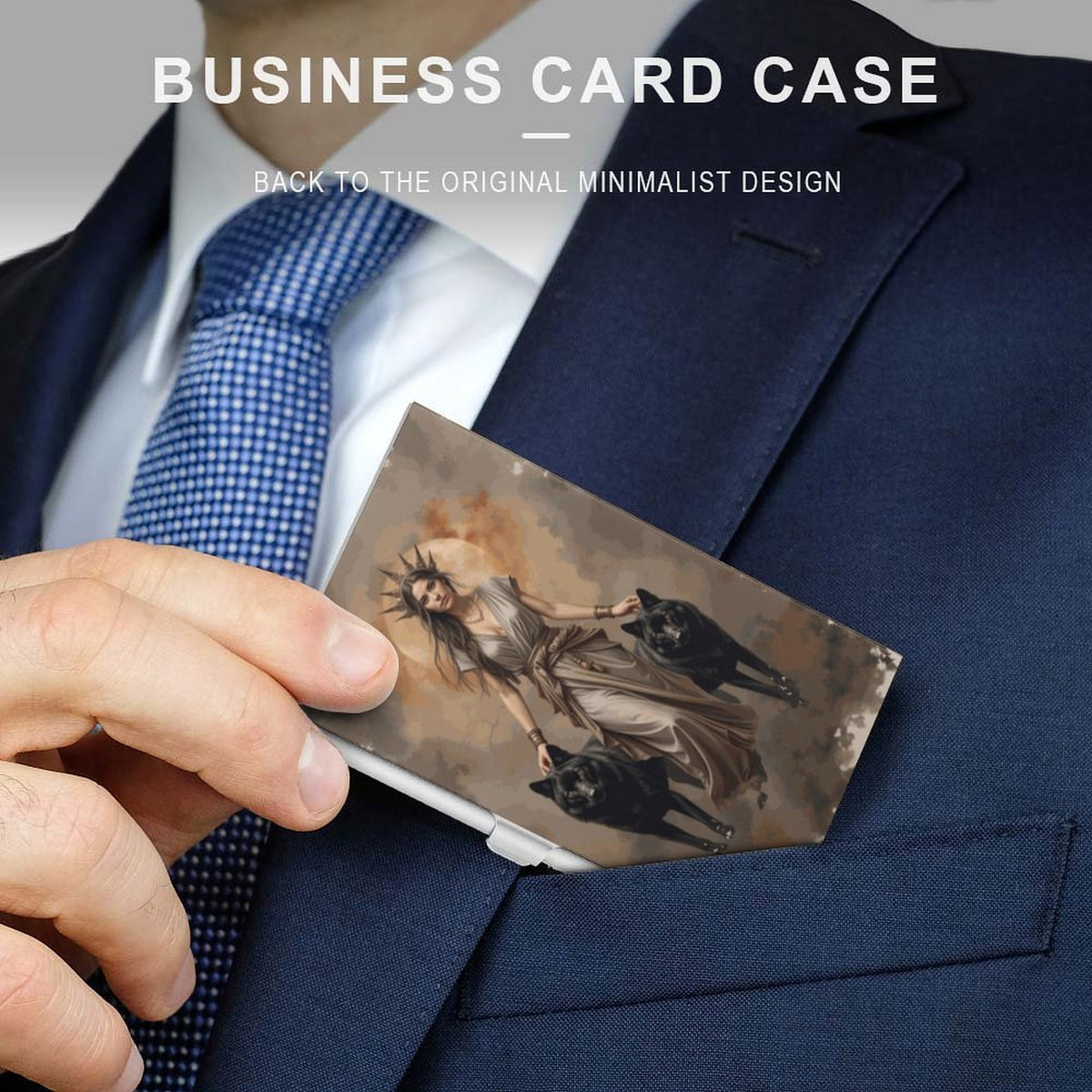Hecate Business Card Holder: Greek Goddess Witchcraft Art