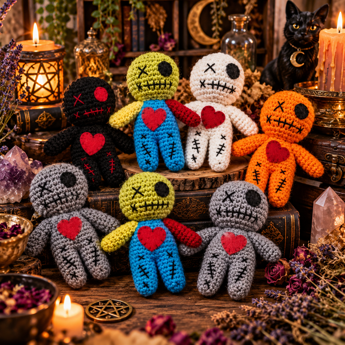 Handmade Poppet Witchcraft Crochet Doll