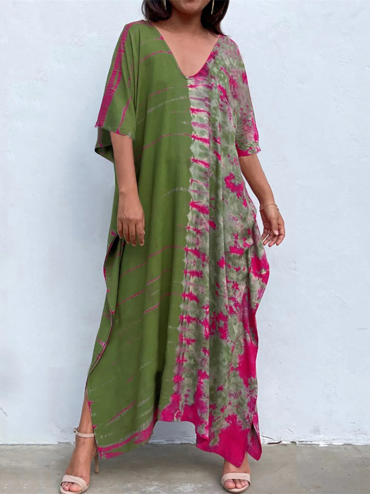 Bohemian Tie Dye Tunic Beach Cover Up