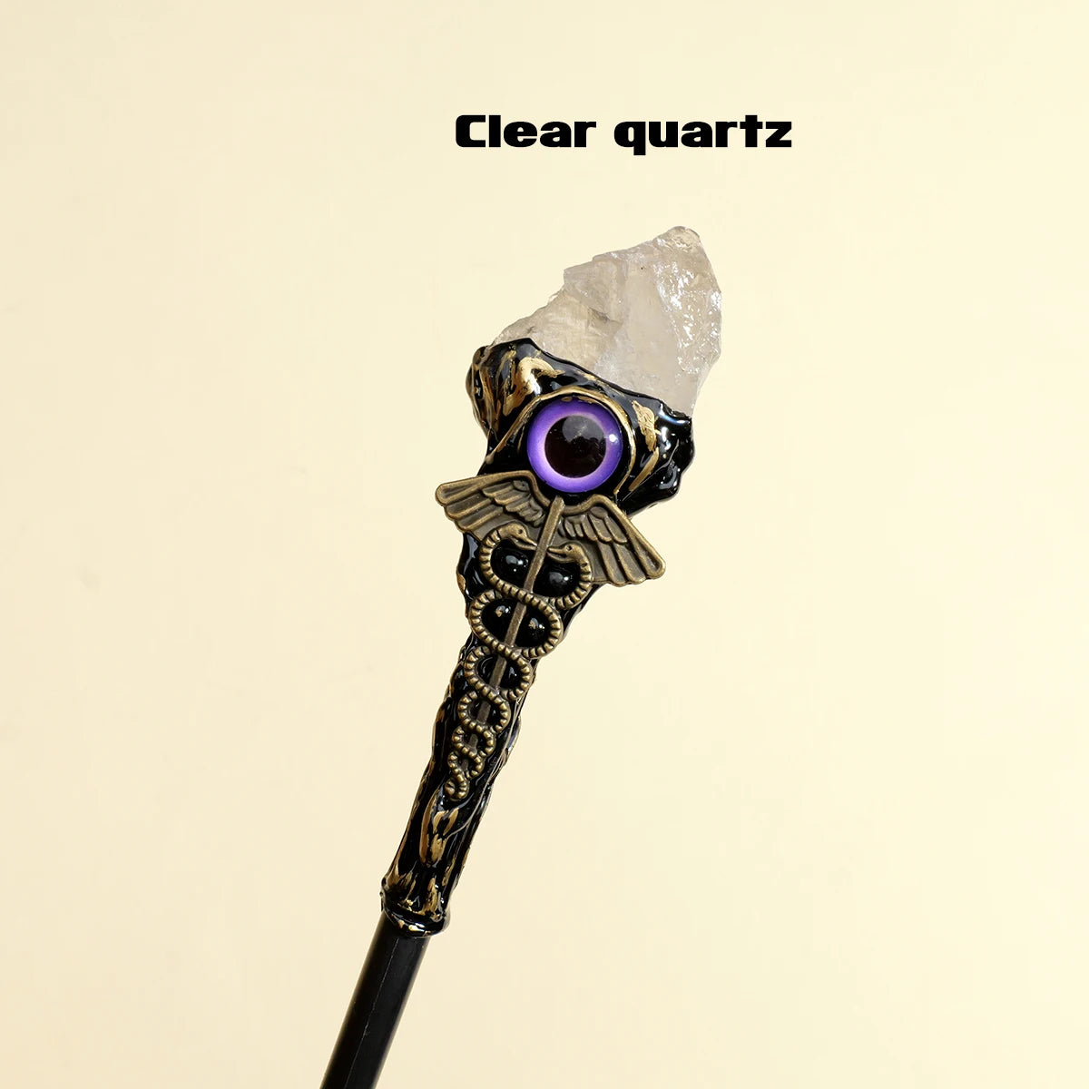 Natural Crystal Evil Eye Witch Wand