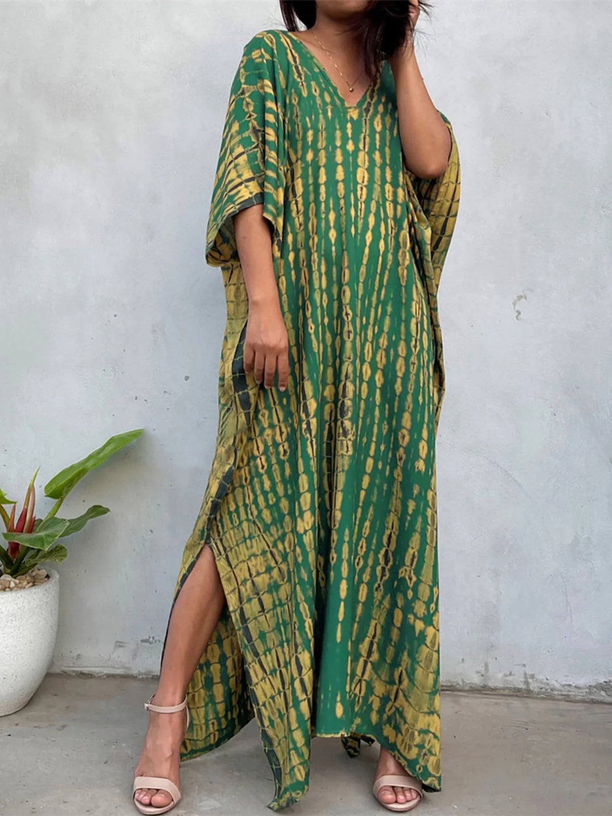Bohemian Tie Dye Tunic Beach Cover Up