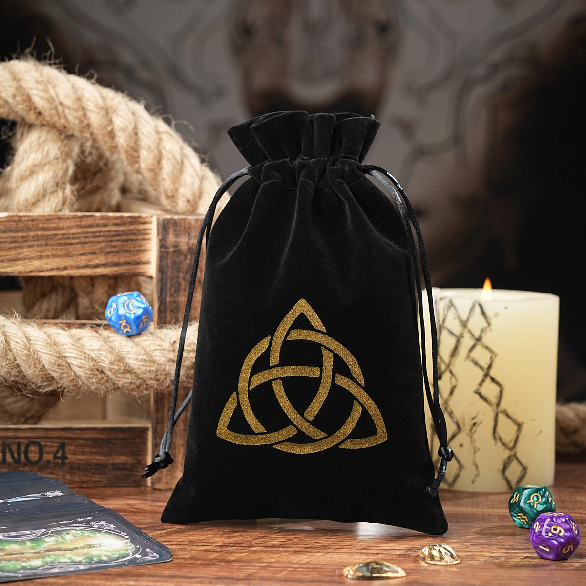 🔮 Velvet Witchcraft Tarot & Dice Storage Bag