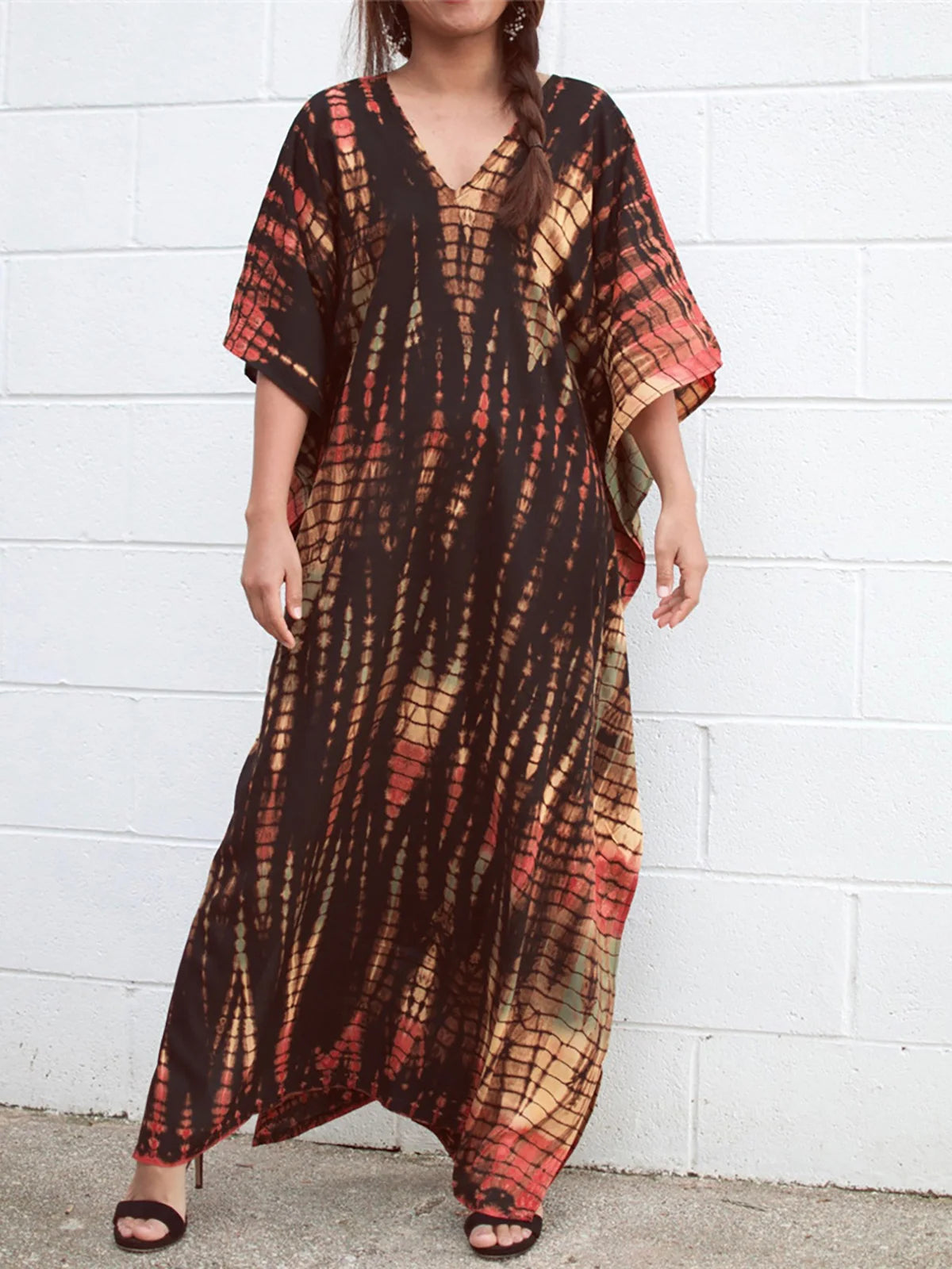 Bohemian Tie Dye Tunic Beach Cover Up