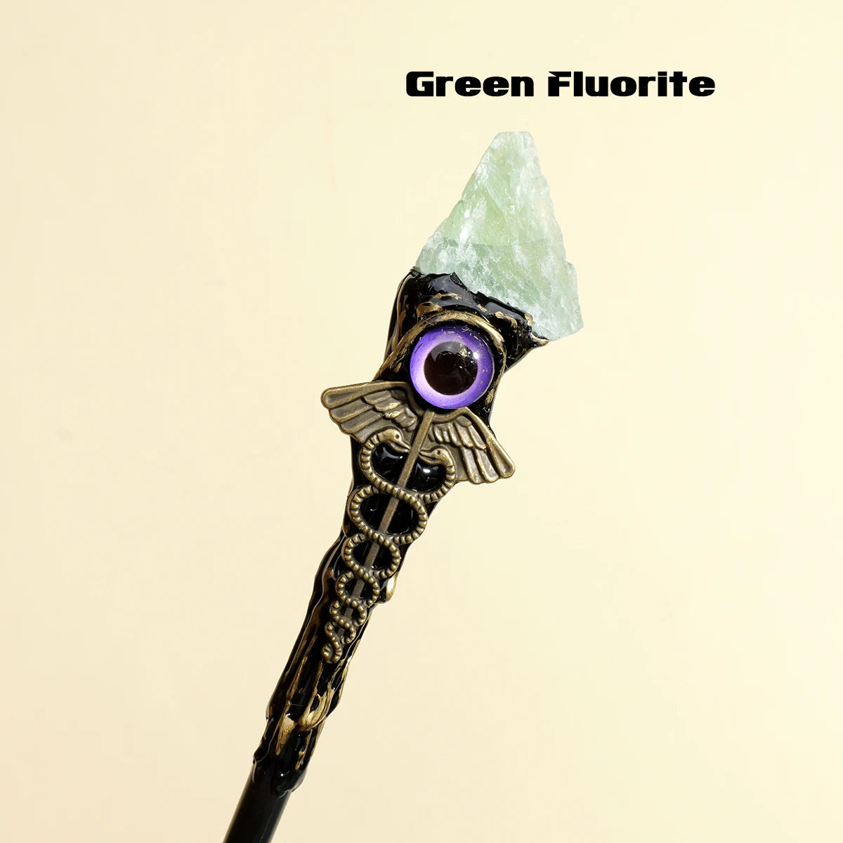 Natural Crystal Evil Eye Witch Wand