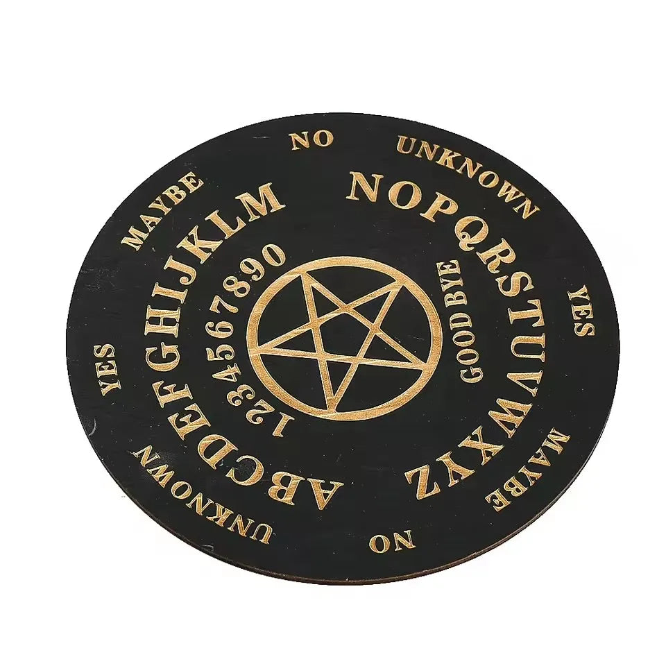 Magic Pentagram Pendulum Board Divination Energy Carven Wooden Decision Plate Meditation Metaphysical Altar Witchcraft Supplies
