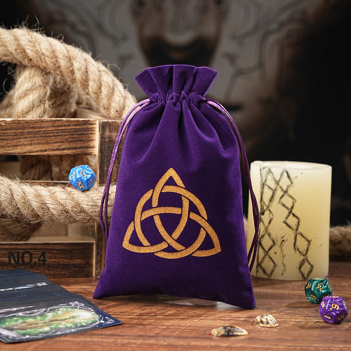 🔮 Velvet Witchcraft Tarot & Dice Storage Bag