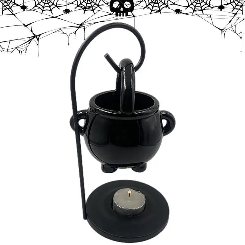 Hanging Witch Cauldron Oil Burner & Candle Holder