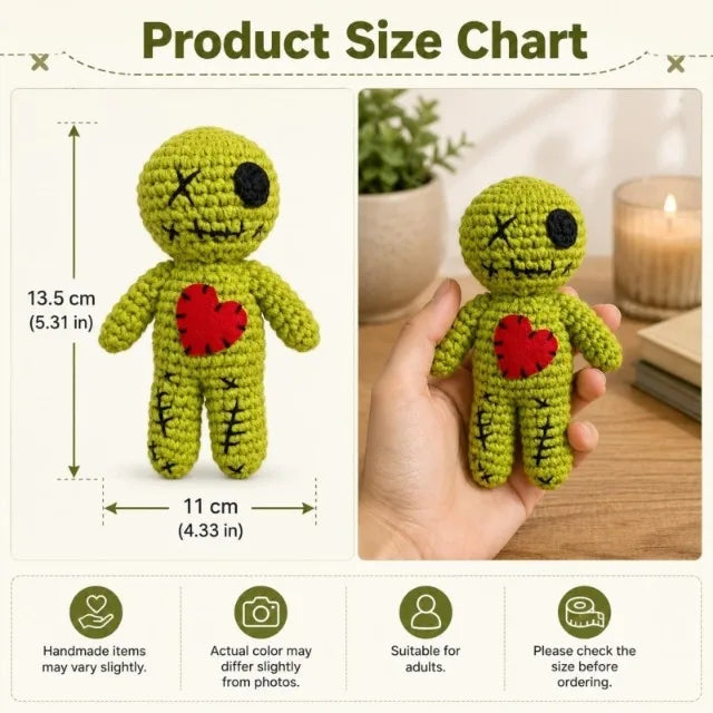 Handmade Poppet Witchcraft Crochet Doll