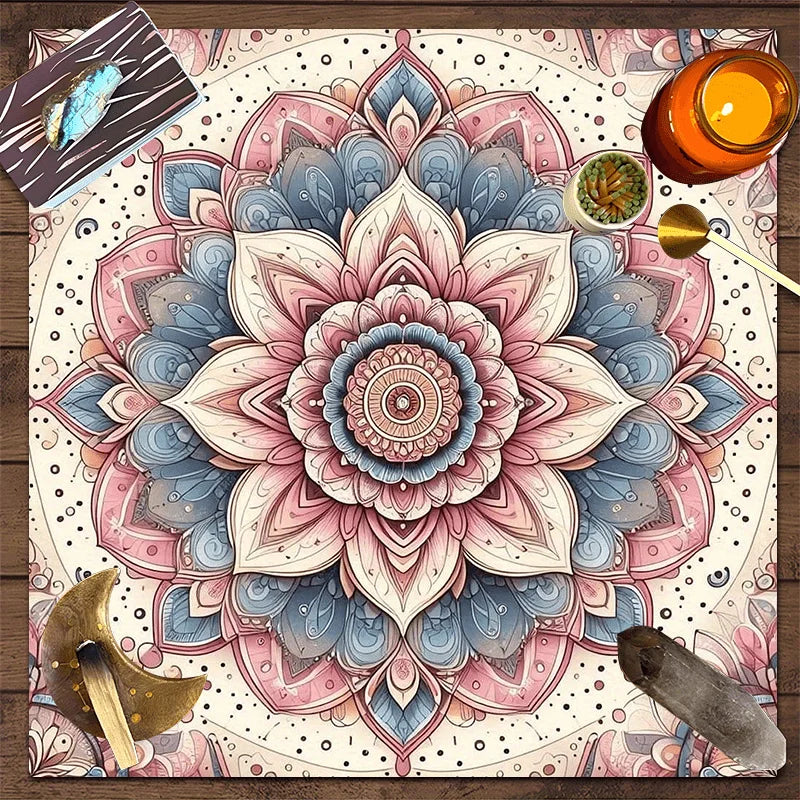 VIKAMA Tarot Star Tablecloth Sun Moon Copper Pattern Mystery Totem Tablecloth Waterproof Oil Proof Home Dining Tablecloth