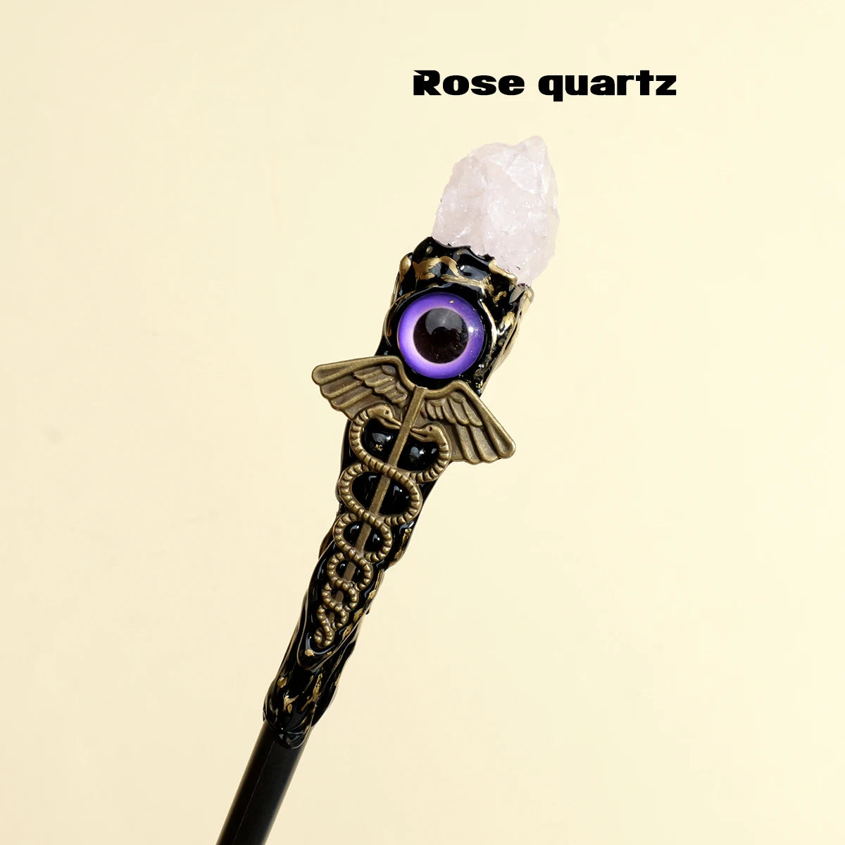 Natural Crystal Evil Eye Witch Wand